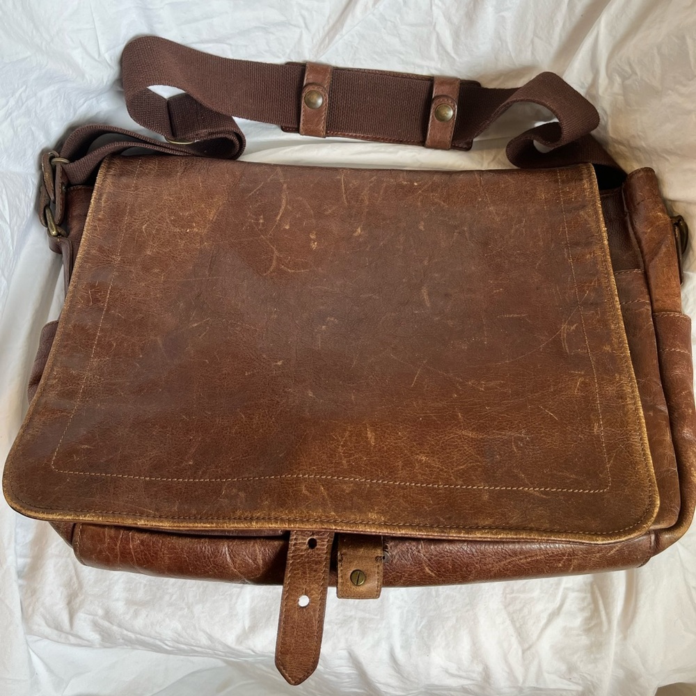 J. Crew Leather Messenger Bag